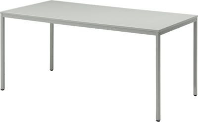 Schäfer Shop Pure Stahlrohrtisch mit melaminharzbeschichteter Spanplatte, Farbe: lichtgrau, B/T/H: 160 x 80 x 72 cm - Bild 1