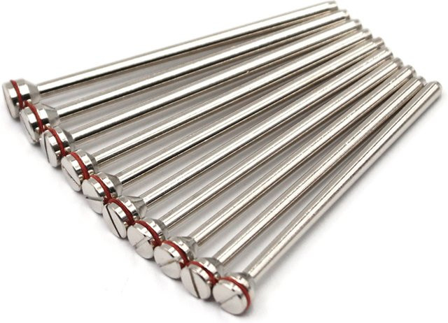 JIECARE Dental Polierschaft Dorn Set für Polierscheiben, 10 Stück, Silber, Durchmesser: 2,35 mm - Bild 1
