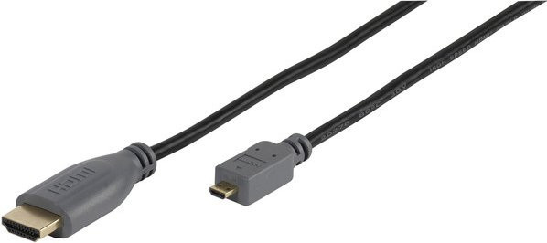 Vivanco Micro High Speed HDMI-Kabel mit Ethernet in Schwarz, Länge: 1,5 m - Bild 1