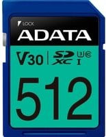 ADATA Premier Pro SDXC Speicherkarte, 512 GB, V30, Blau - Bild 1
