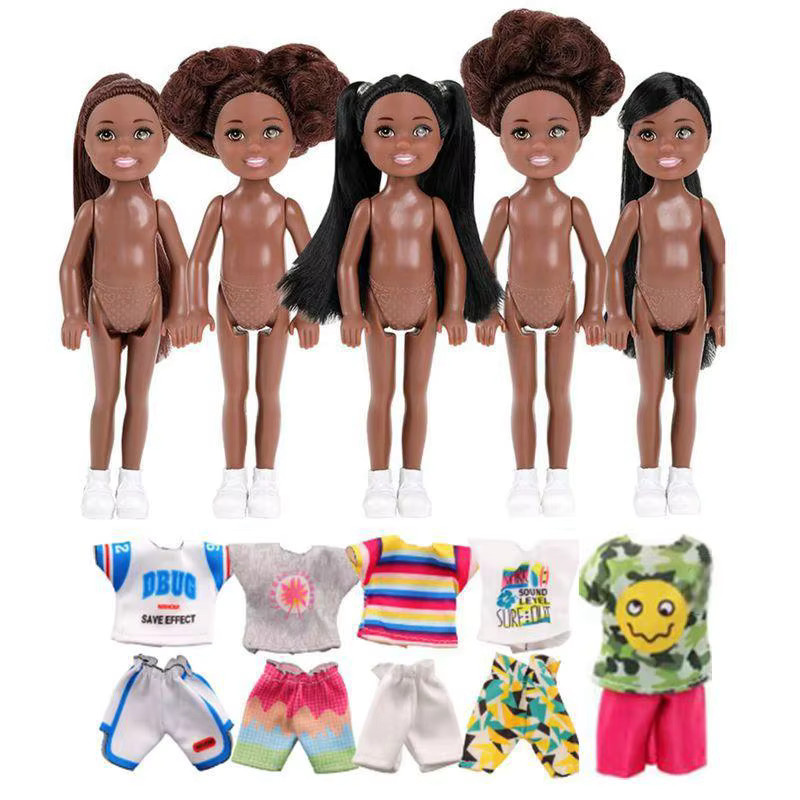 Barnewa Afrikanische Mutter-Tochter-Figuren-Set, Puppen, Schwarz, Bunt / Mehrfarbig - Bild 2