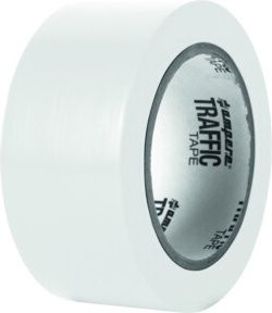 A.M.P.E.R.E. Traffic Tape Absperrband Weiß, Breite: 50 mm, Länge: 33 m, Dicke: 0,15 mm - Bild 1