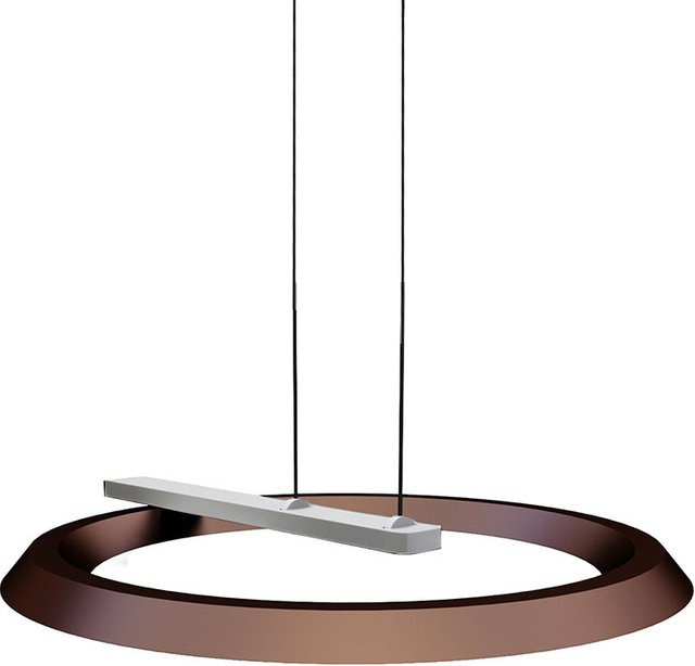 Oligo Yano One LED-Pendelleuchte 1-flammig mit Tunable White (2200K - 5000K), Baldachin Weiß matt, Kopf Brazilian Brown/Weiß, dimmbar und höhenverstellbar - Bild 1
