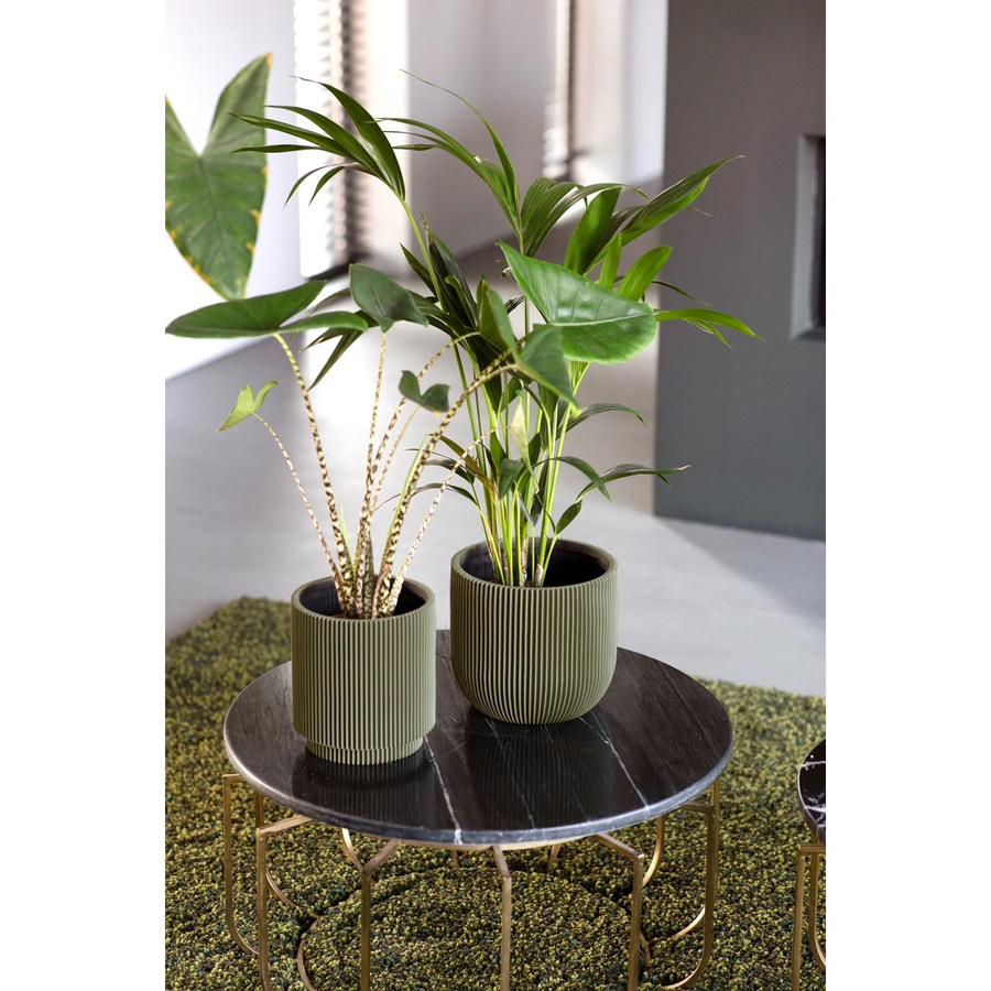 Capi Topf-Kugel Groove in Grün mit Rillen, Durchmesser: 21 cm, Höhe: 21 cm - Bild 2