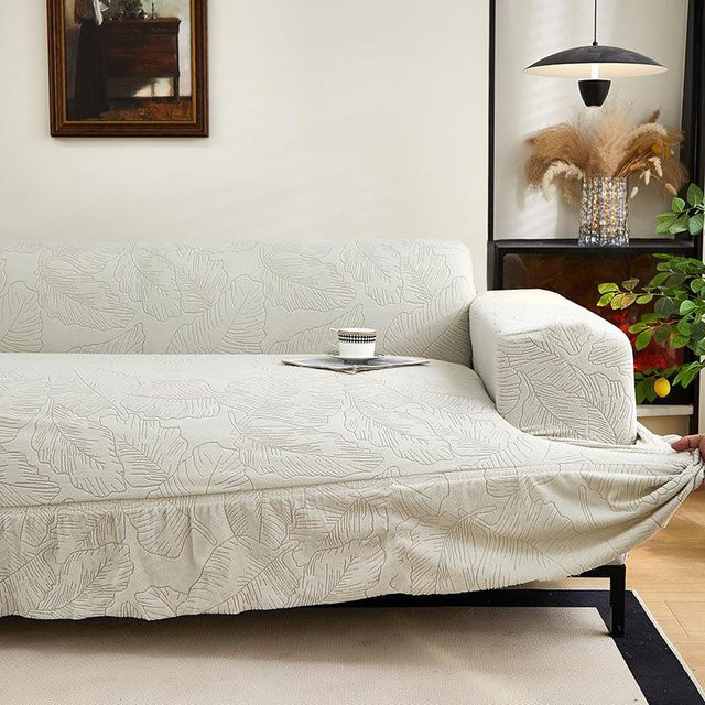 Yiran bag Jacquard Sofaschutzhülle für 1-Sitzer, elastisch und staubdicht, Farbe: Lichtgrau, Breite: 90-140 cm - Bild 1