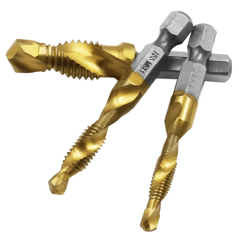 6-teiliges ZUOMU HSS Gewindebohrer-Set aus Edelstahl mit Titanbeschichtung in Gold - Bild 2
