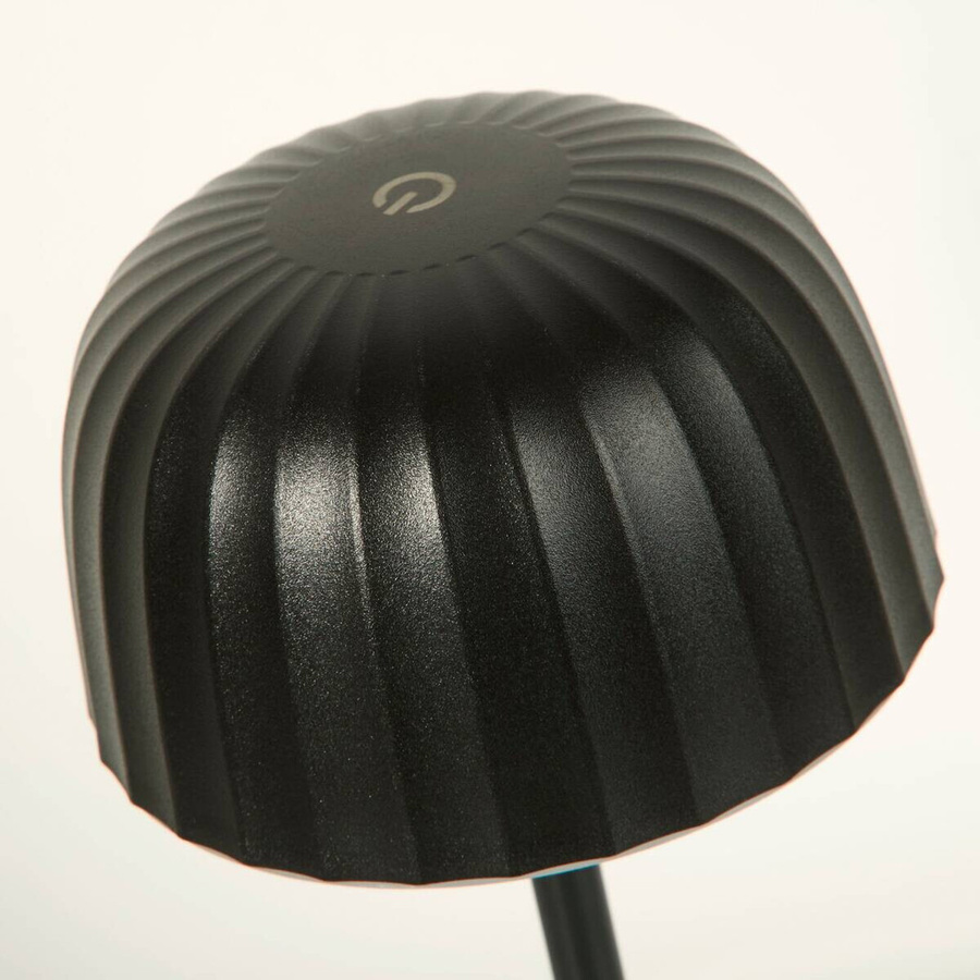 LED-Tischleuchte Ezra in Schwarz und Weiß, modern mit Touch-Funktion und Akku, B/H/T: 10,8 x 27,0 x 10,8 cm - Bild 2