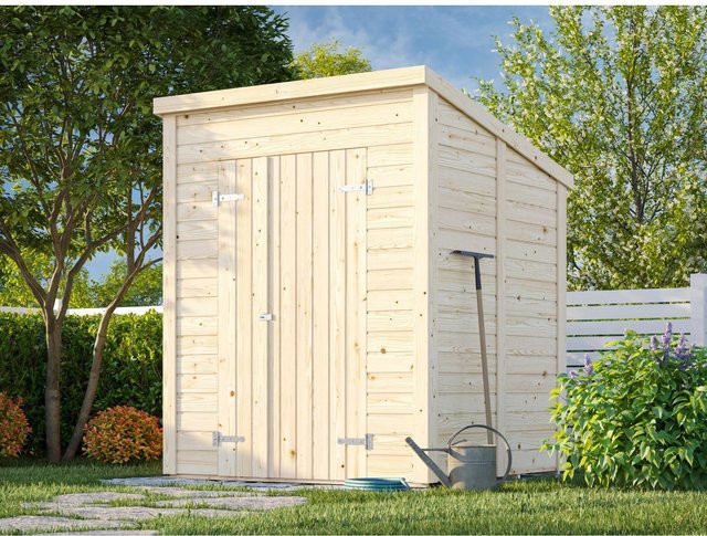 Palmako Elementhaus Leif Gartenhaus aus Fichtenholz mit Pultdach in Braun, B/T/H: 189 x 170 x 230 cm - Bild 1