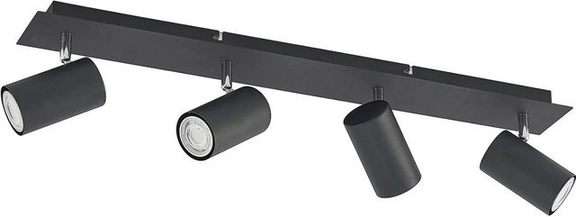 Lindby Strahler Joffrey Modern 4-flammige Deckenleuchte aus Metall in Schwarz mit GU10 Fassung und verstellbaren Strahlern - Bild 1