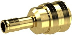 Riegler Schnellverschlusskupplung connect line NW 7,2 aus Messing in Silber und Gold mit Tülle LW10 - Bild 1