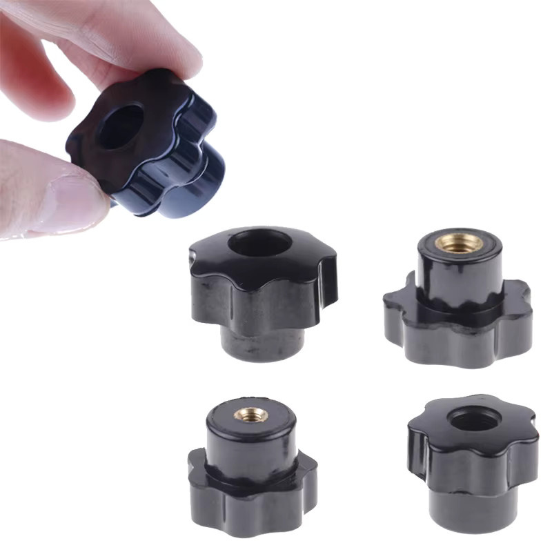 Verzinkte Sternkopfmuttern aus Stahl mit Außengewinde in Schwarz für Industrieanlagen M4/M5/M6/M8 - Bild 3