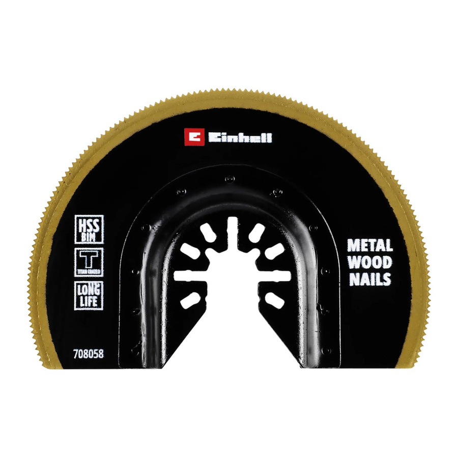 Einhell Bimetall Sägeblatt BiM Titanbeschichtung Halbrund für Metalle, Holz und Kunststoff, Farbe: Gold, Durchmesser: 88 mm - Bild 2