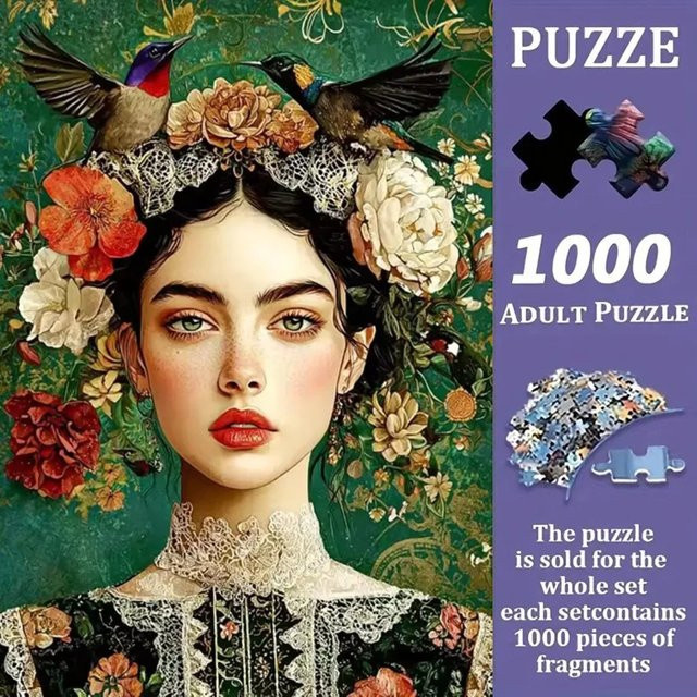 KAYOU Vintage Gothic Dark Elegance Frau-Puzzle, 1000 Teile - Bild 1