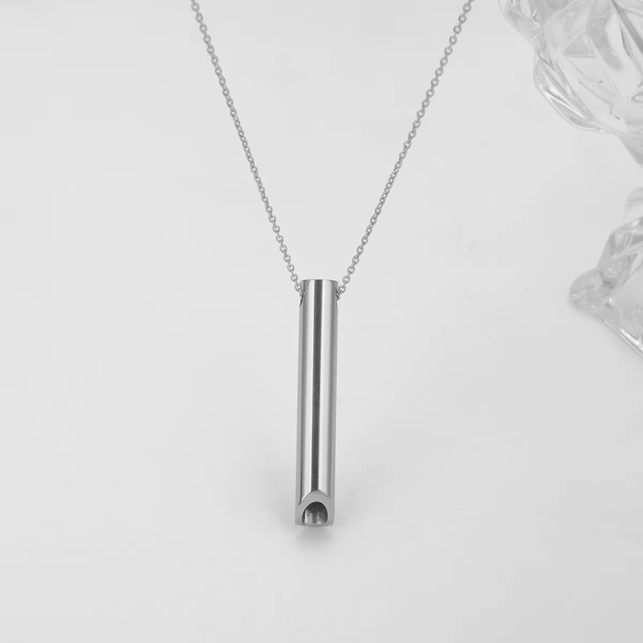 Elomia Anhänger Pfeife, Edelstahl, Silber, Unisex - Bild 3