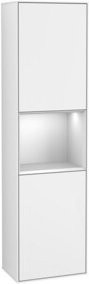 V&B Finion Hochschrank mit Wandbeleuchtung und LED-Beleuchtung, Farbe Weiß, B/H: 41,8 x 151,6 cm - Bild 1