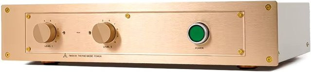 ACOUSTICS FM-300A klassischer HiFi-Leistungsverstärker in Gold mit 80 W x 2 an 8 Ω und 150 W x 2 an 4 Ω - Bild 1