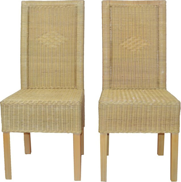 Möbel Direkt Online Rattanstuhl Dieter in Beige, 2er Set - Bild 1