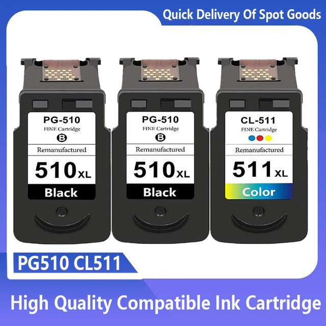 Canon PG-510 CL-511 Ersatz Tintenpatronen Set in Schwarz für Pixma MP250 MP280 IP2700 MP240 MP270 MP480 MX320 - Bild 1