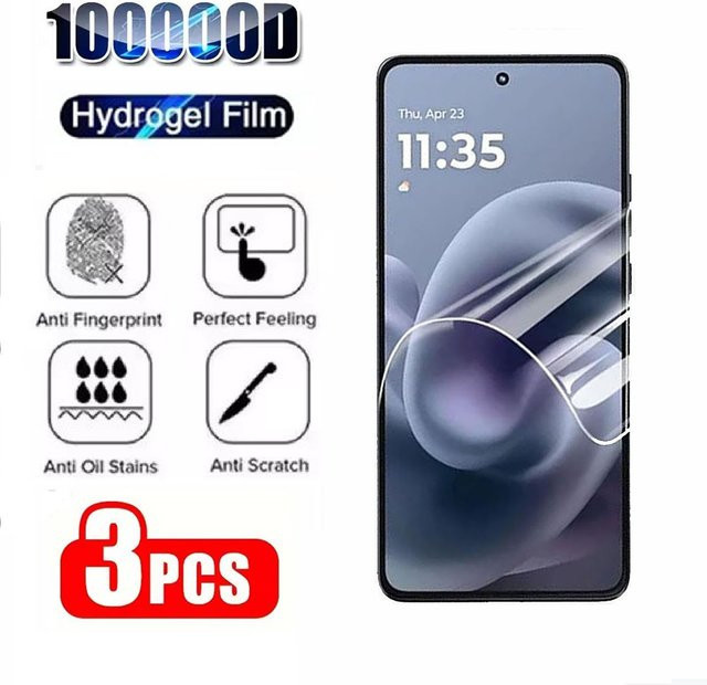 3 Stück Hydrogel-Displayschutzfolie für Motorola Moto X70 Air Pro E40 E20 G10 G50 G60 G100 G200 G31 G41 G51 G71 G22 G52 G82 in Transparent - Bild 1