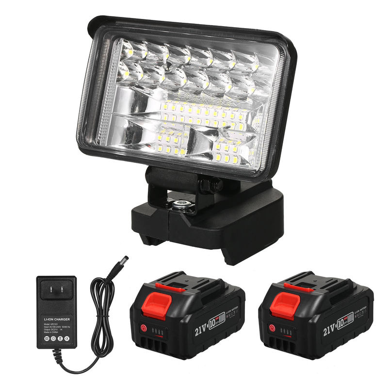 TOMTOP JMS 4-Zoll LED-Arbeitsleuchte für 21V Lithiumbatterien, superhelle Außenbeleuchtung mit 180-Grad-Drehung, Schwarz - Bild 4