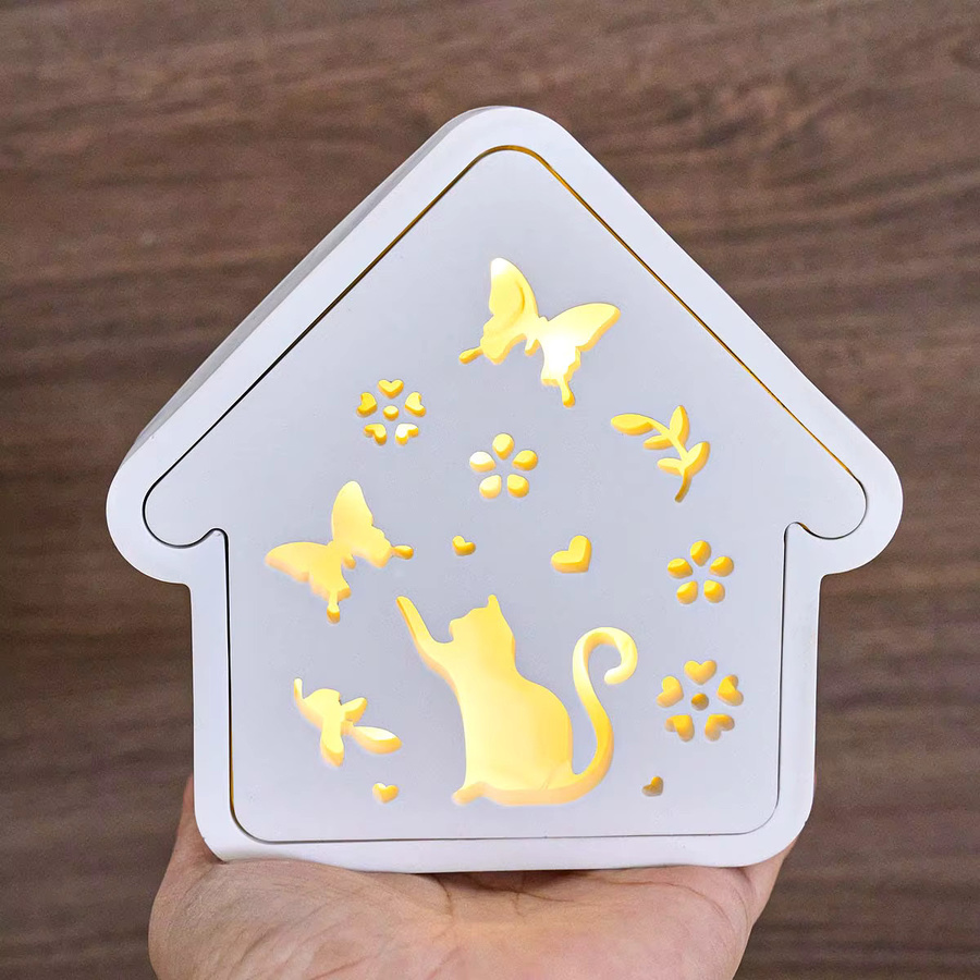 UDOCOOL Kätzchen Serie Silikon Form Set für DIY 3D Katze Haus Ornamente in Weiß - Bild 2