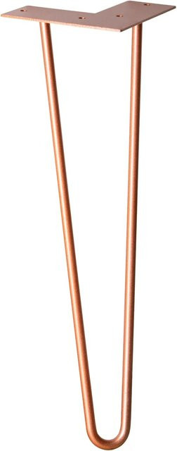 Wagner Möbelbein Hairpin aus Stahl in Pearl Brass Gold, Höhe: 40 cm - Bild 1