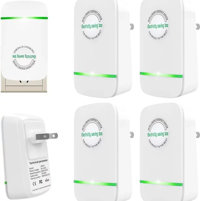 AEVYVKV Intelligenter Stromsparer Hocheffiziente Stromsparbox in Weiß mit US/EU-Stecker (90V-250V) - Bild 1