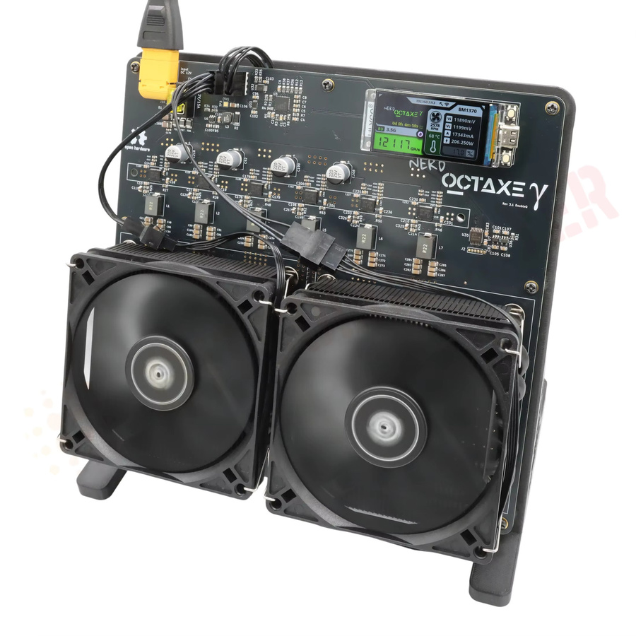 Bitsoloplayer NerdOCTAXE Rev3.1 Bitcoin-Miner mit BM1370-Chip, 12TH/s, 200W, Schwarz - Bild 2