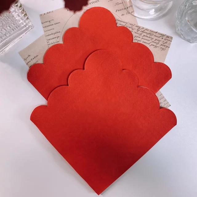 GUANYAO Dekorative Papier Servietten für chinesische Hochzeiten, Bunte Cut-out Modelle in Rot, 16 Stück pro Paket - Bild 1