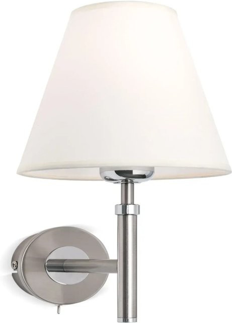 Orion Leuchten Wandleuchte Kara aus Stoff und Metall in Weiß und Beige mit E27 Fassung - Bild 1