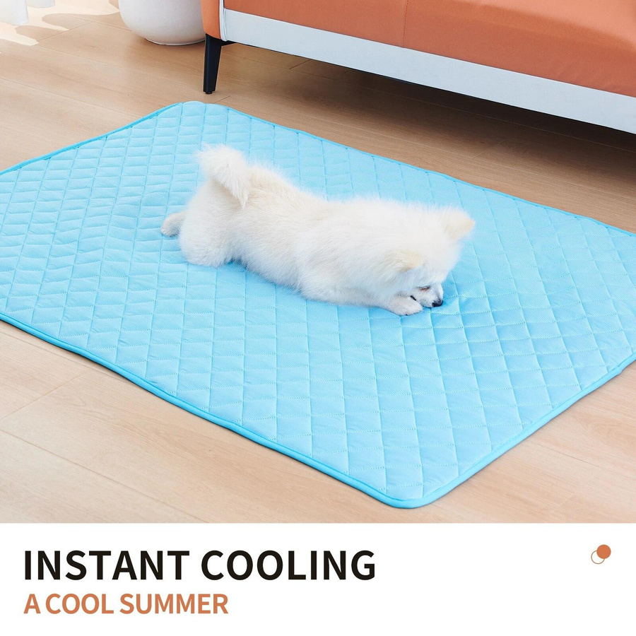 PETART Selbstkühlende Hundematte für Katzen und Hunde, wasserdichte Sommer-Kühlmatte in Kaffeebraun, Größe M - Bild 1
