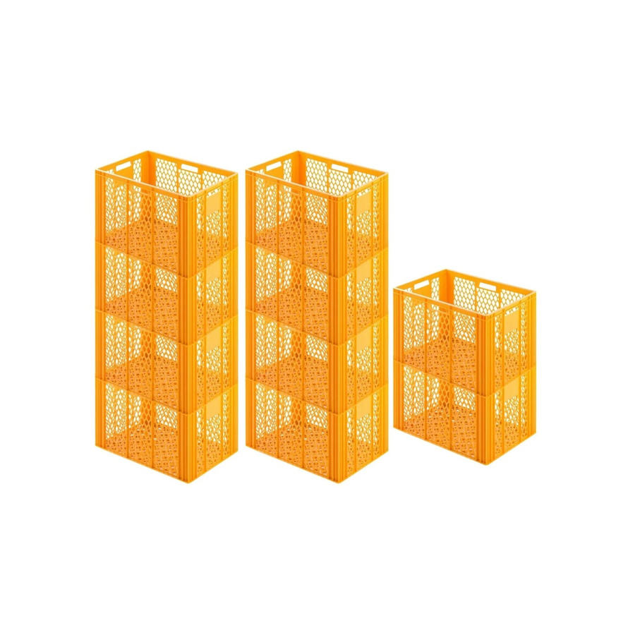 CHEFGASTRO SparSet 10 Eurobehälter Bäcker- und Konditorenkasten, Gelb-Orange, H x B x T: 42,1 x 40 x 60 cm, 85 Liter - Bild 1