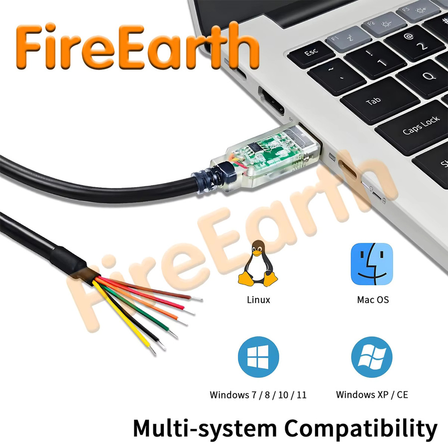 FTDI USB zu RS485-WE Serielles Konverterkabel mit FT232-Chipsatz, 6-Wege, Länge: 1,8 m - Bild 3