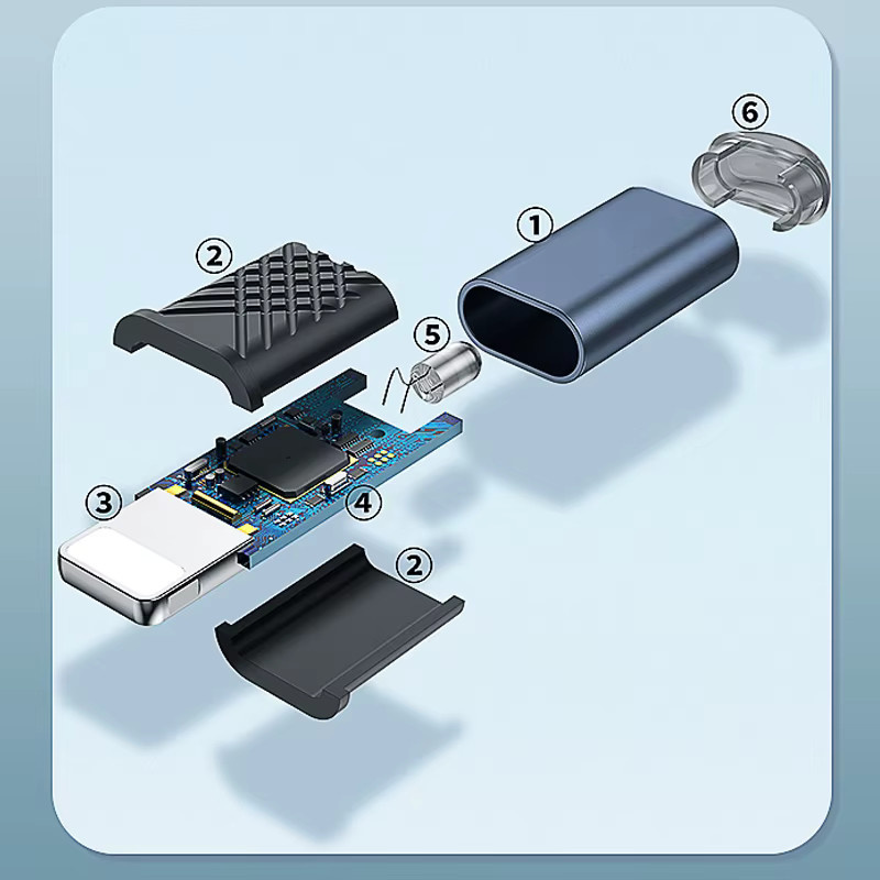 DATA FROG Universal IR-Fernbedienung Mini-Adapter für Smartphone mit Micro USB und USB Typ-C in Grau - Bild 3