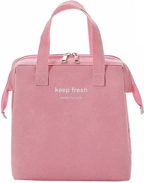 Isolierte Lunchtasche von CosyHome aus wasserdichtem Oxford-Gewebe in Rosa - Bild 1
