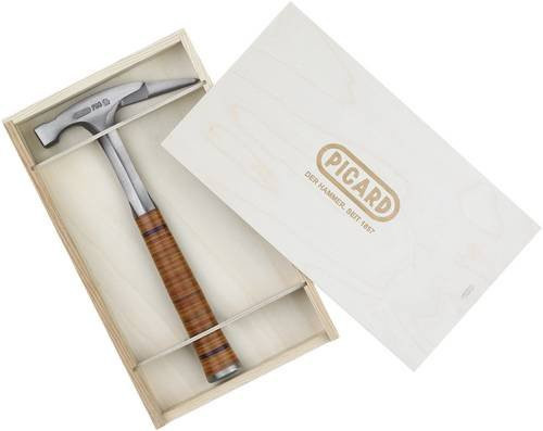 Picard Ganzstahl-Latthammer Nr. 790 1/2 leichte Ausführung glatt mit Holzkiste - Bild 1