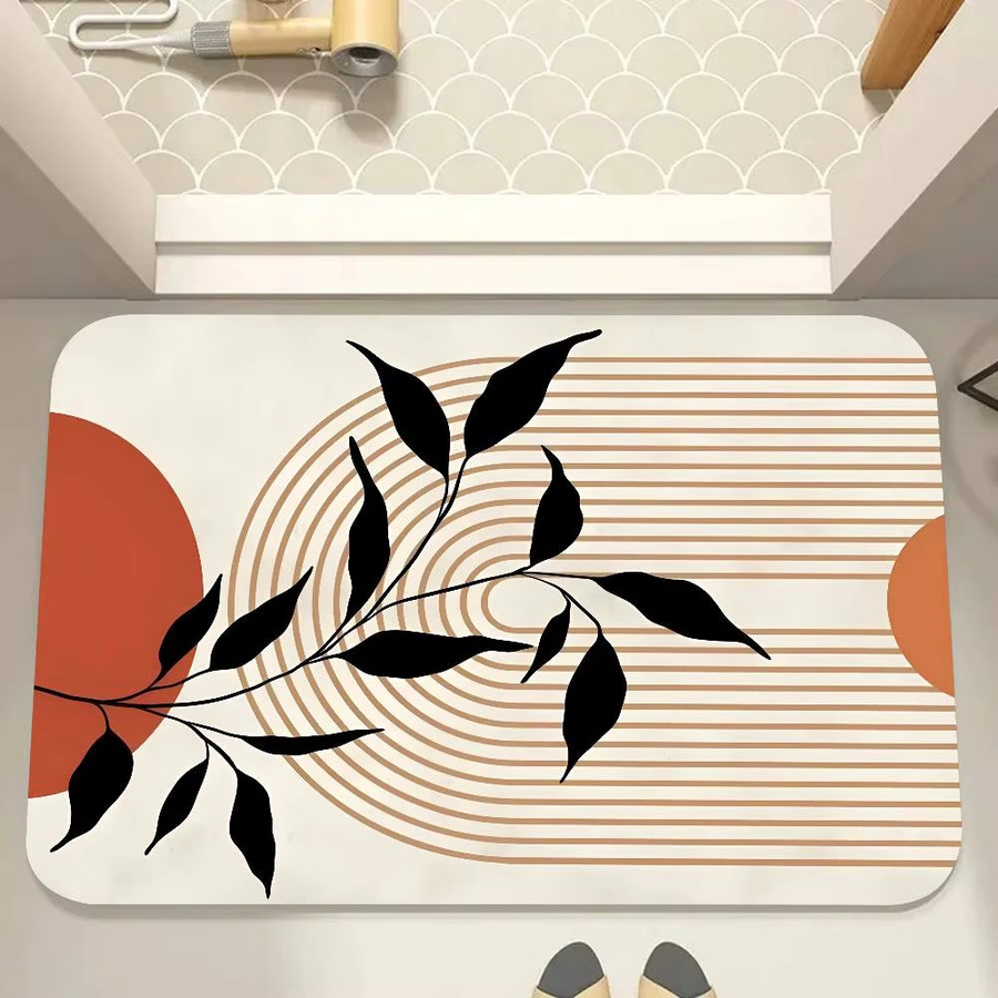 Moderne minimalistische Kunst Bodenmatte rutschfest für Wohnzimmer, Küche und Badezimmer - Bild 3