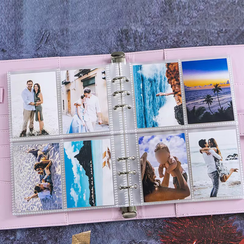 Kpop Fotokarten-Sammelalbum mit 25 Seiten und 200 Kartenfächern aus PU-Leder als Karten-Organizer mit 4 Taschen pro Seite - Bild 3