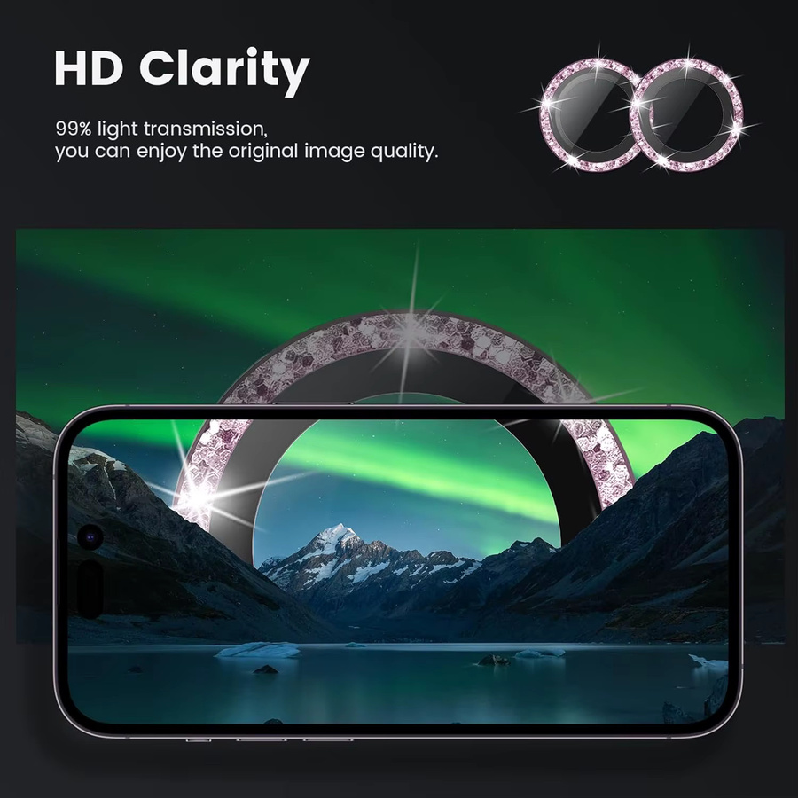 Kameraobjektivschutz für iPhone 16 und iPhone 16 Plus aus 9H gehärtetem Glas, transparent, HD klar - Bild 5