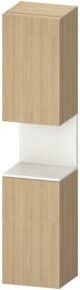 Duravit Hochschrank Qatego mit 2 Türen, Wandmontage, Weiß/Natur, B: 40 cm, T: 36 cm, H: 176 cm - Bild 1