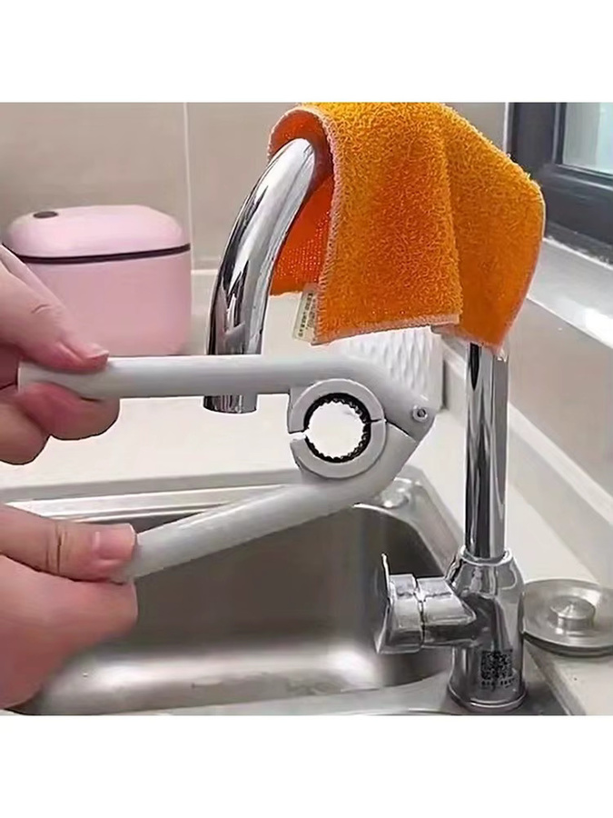 Robuster Wasserhahn-Belüfterschlüssel aus Kunststoff in Grau für Küchen und Badezimmer - Bild 6