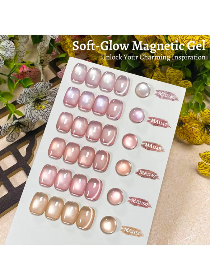 Meet Across Magnetischer Gel-Nagellack, Nude Pink, Schimmernd - Bild 5