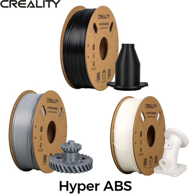 Creality Hyper ABS-Filament für Hochgeschwindigkeits-FDM-Druck, 1,75 mm, 1 kg, weiß und mehrfarbig - Bild 1