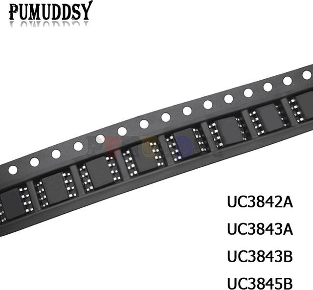 10er Set PUMUDDSY IC Chipset UC3842A UC3843A UC3843B UC3845B SOP8 in Schwarz - Bild 1
