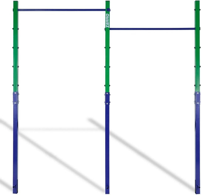 CCLIFE Outdoor Turnreck mit höhenverstellbarer Reckstange für bis zu 150 kg in Grün Blau - Bild 1