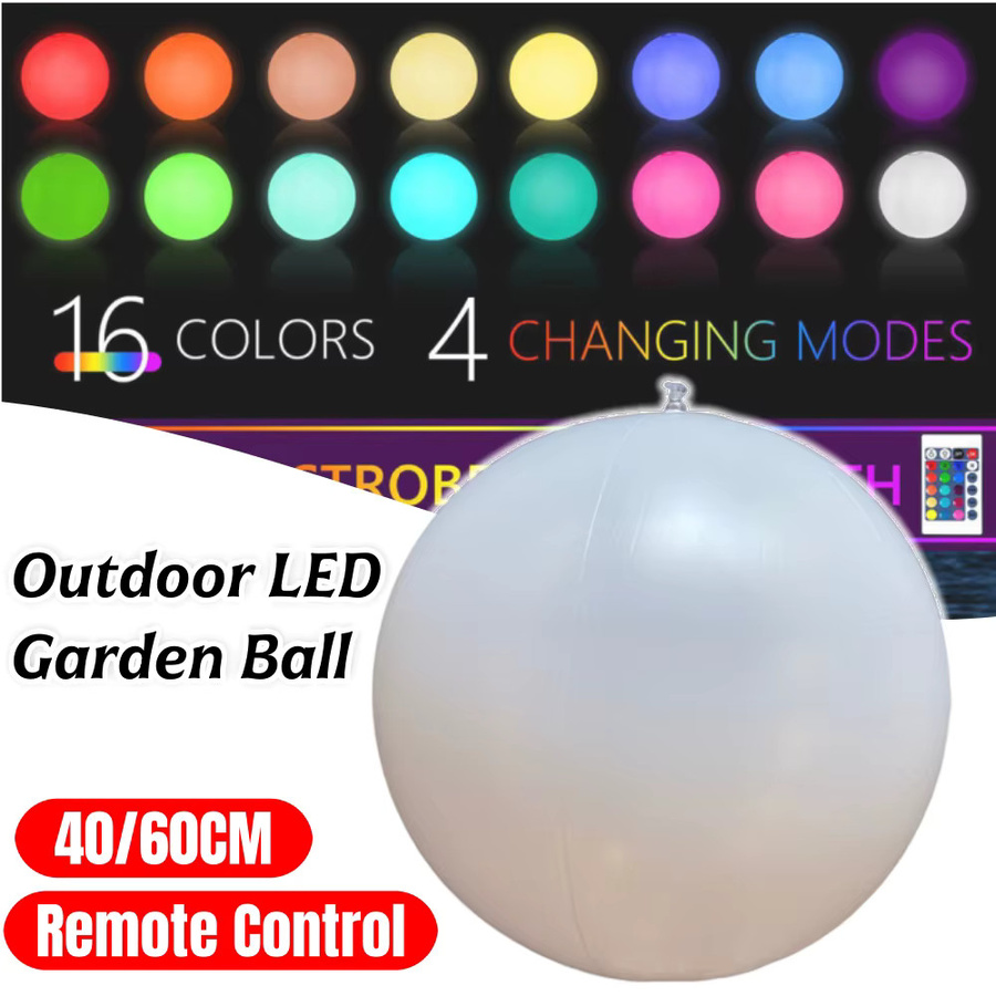 APWIKOGER LED Schwimmende Poollichter RGB Gartenkugel Multicolor, Durchmesser: 40 cm - Bild 3
