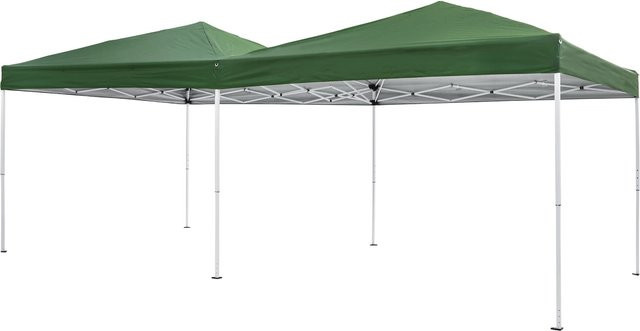 Faltpavillon Genialo mit Giebeldach in Green, B/T: 600 x 300 cm - Bild 1