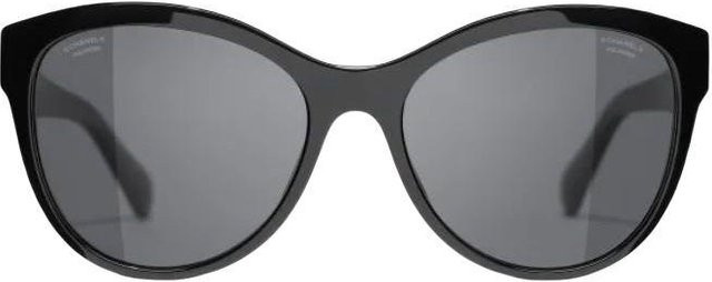 Chanel CH5458A Sonnenbrille Butterfly, Vollrand, Kunststoff, Unisex, Black - Bild 1