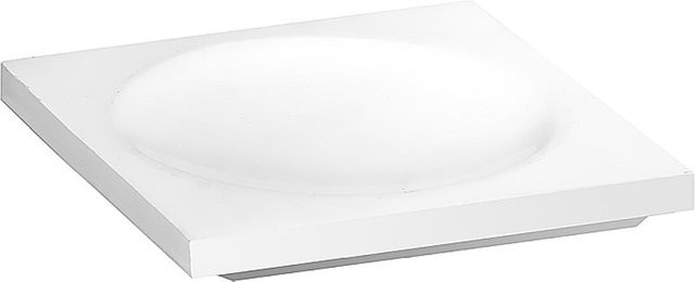 Brillantbad MAXIMA Seifenablage aus Polyresin in Weiß, freistehend für Bad und Küche, B/T/H: 9,5 x 1,0 x 9,5 cm - Bild 1