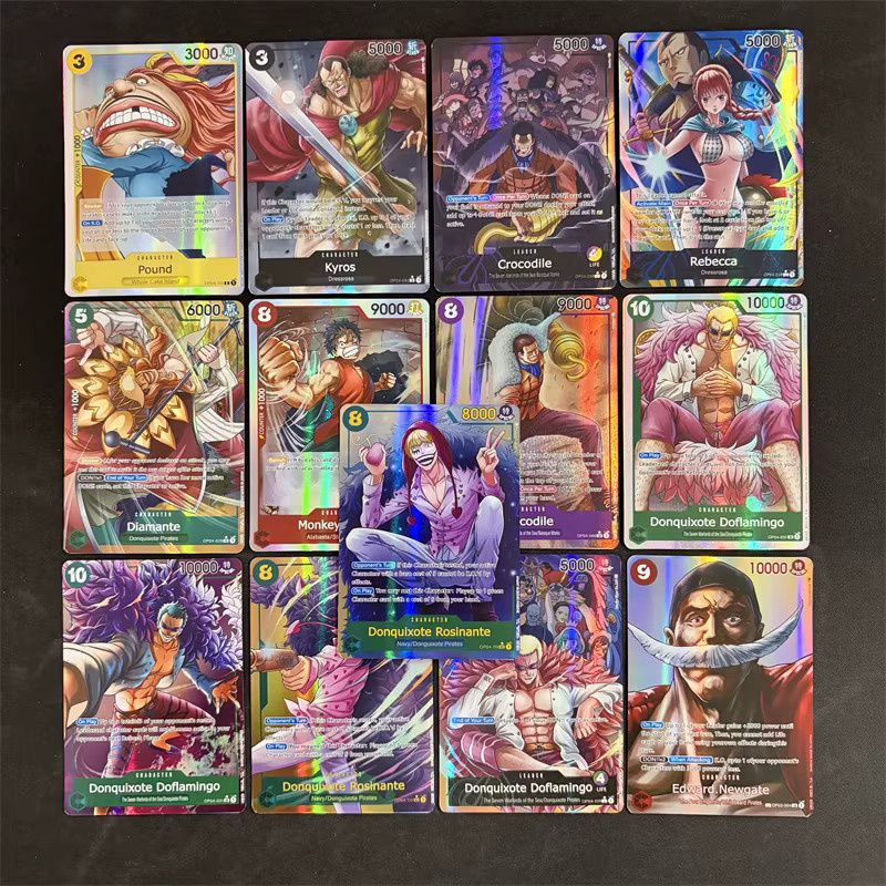 Bandai One Piece Sammelkarten, Englische Anime-Karten, Holografische Luffy Shanks Edward Newgate Donquixote Doflamingo - Bild 2